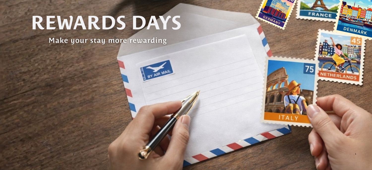 Hands preparing an airmail envelope and selecting colorful travel stamps.